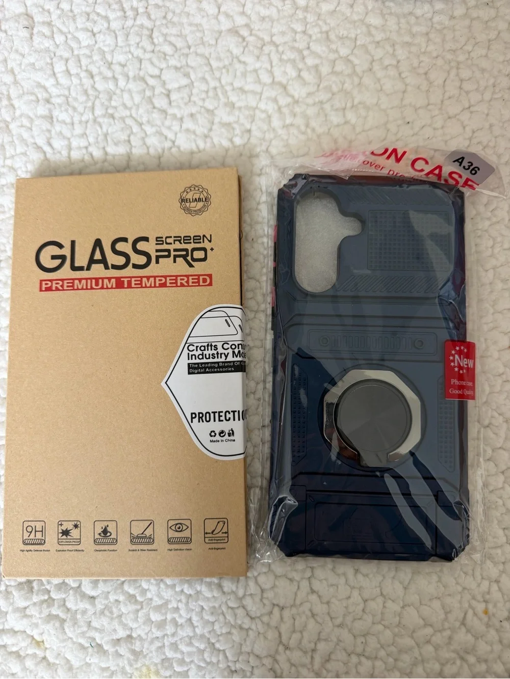 Samsung Navy Blue Rugged Case with Rotating Ring Kickstand